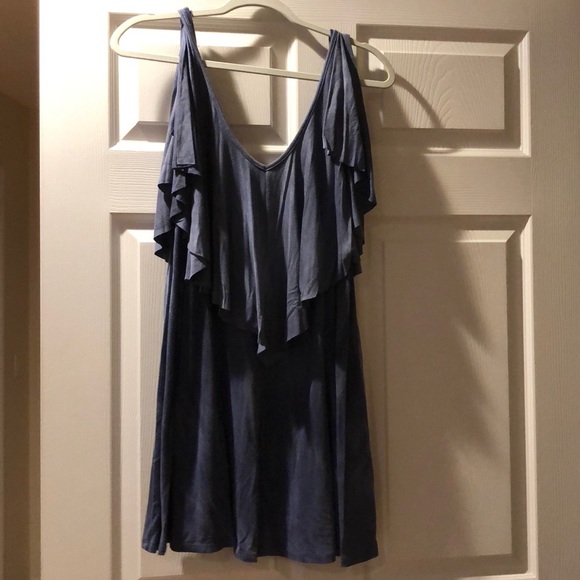 Fun and flirty blue cotton dress size M - Picture 1 of 3